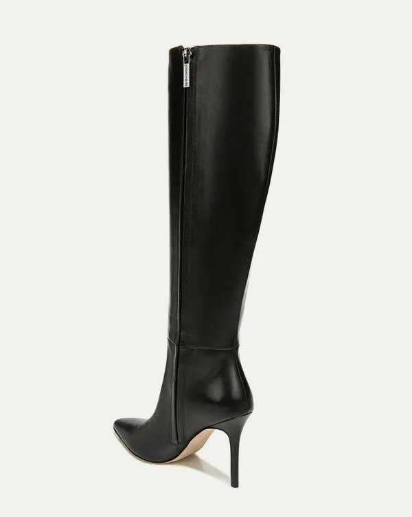 Lisa Leather Tall Boot WideCalf Black Leather Women Veronica Beard Shoes Lisa Leather Tall Boot WideCalf Black Leather Women Veronica Beard Shoes