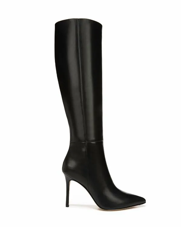 Lisa Leather Tall Boot WideCalf Black Leather Women Veronica Beard Shoes Lisa Leather Tall Boot WideCalf Black Leather Women Veronica Beard Shoes