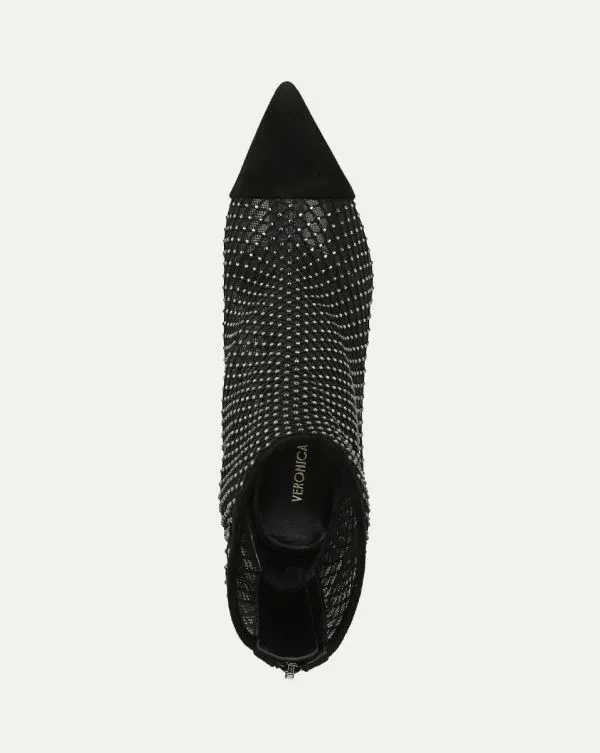 Lisa Rhinestone Mesh Bootie Black Women Veronica Beard Shoes