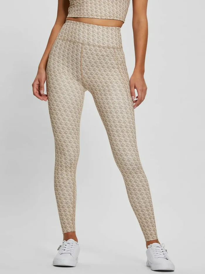 Logomania Leggings Small Gj Brown Bottoms GUESS Women