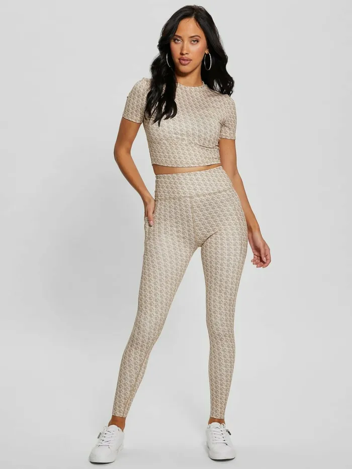 Logomania Leggings Small Gj Brown Bottoms GUESS Women Logomania Leggings Small Gj Brown Bottoms GUESS Women