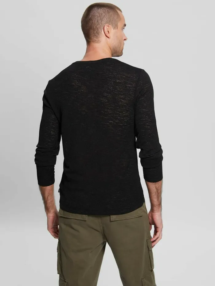 LongSleeve Gauze Tee Black Men TShirts and Tanks GUESS LongSleeve Gauze Tee Black Men TShirts and Tanks GUESS