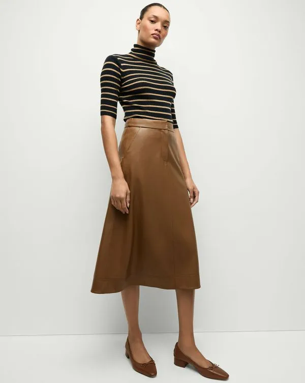 Louise Vegan Leather Skirt Whisky Women Veronica Beard Skirts and Shorts