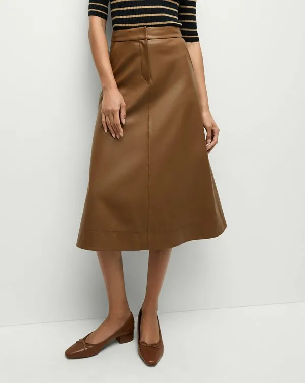 Louise Vegan Leather Skirt Whisky Women Veronica Beard Skirts and Shorts Louise Vegan Leather Skirt Whisky Women Veronica Beard Skirts and Shorts
