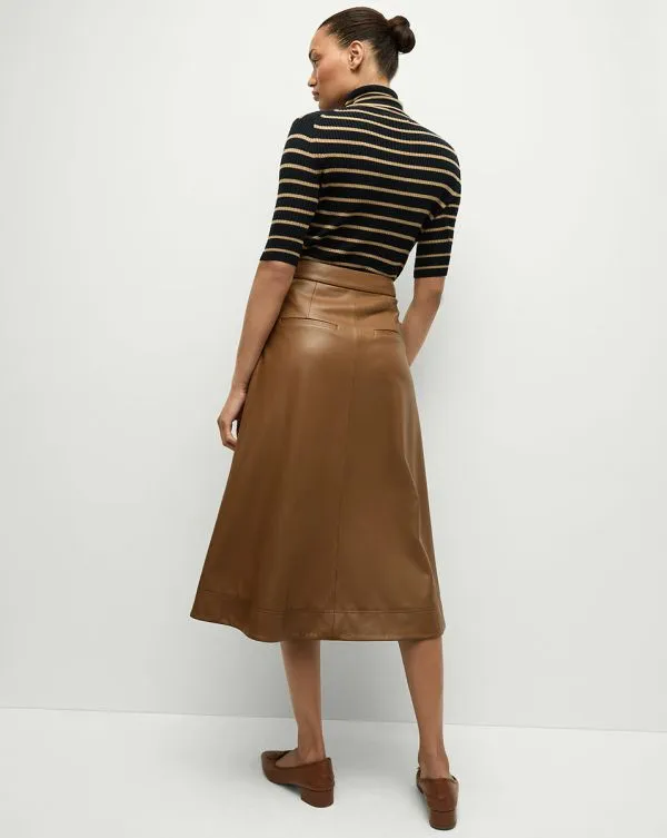 Louise Vegan Leather Skirt Whisky Women Veronica Beard Skirts and Shorts Louise Vegan Leather Skirt Whisky Women Veronica Beard Skirts and Shorts