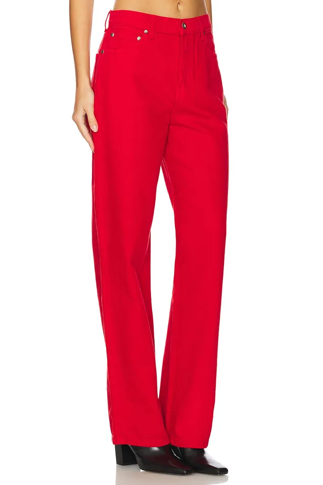 Lover Boy Baggy Cherry Red Women Lovers and Friends Denim