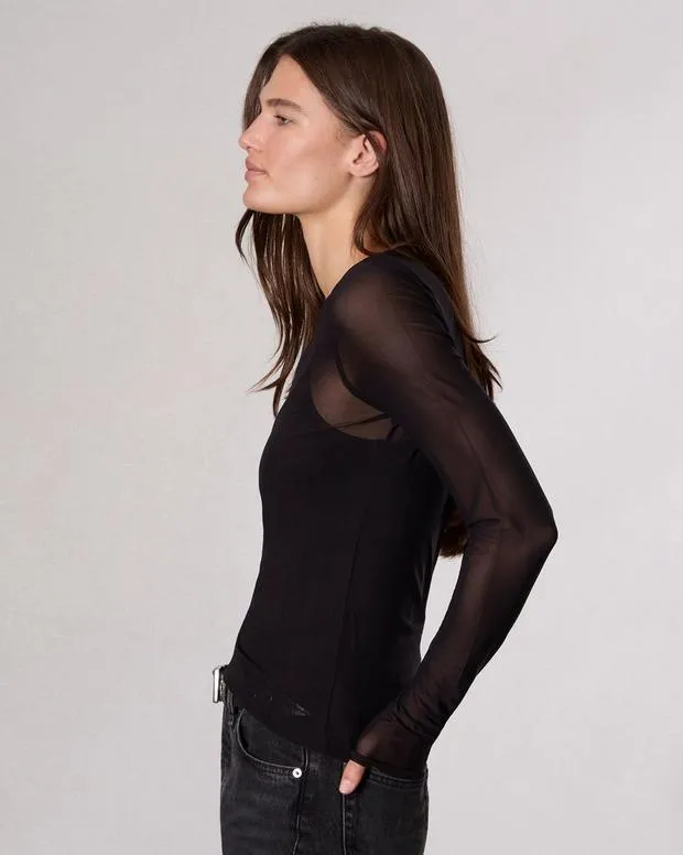 Luca Mesh Layered TShirt Black TShirtsShirts and Tops rag and bone Women