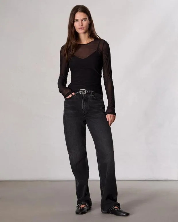 Luca Mesh Layered TShirt Black TShirtsShirts and Tops rag and bone Women