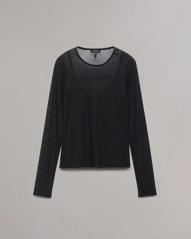 Luca Mesh Layered TShirt Black TShirtsShirts and Tops rag and bone Women