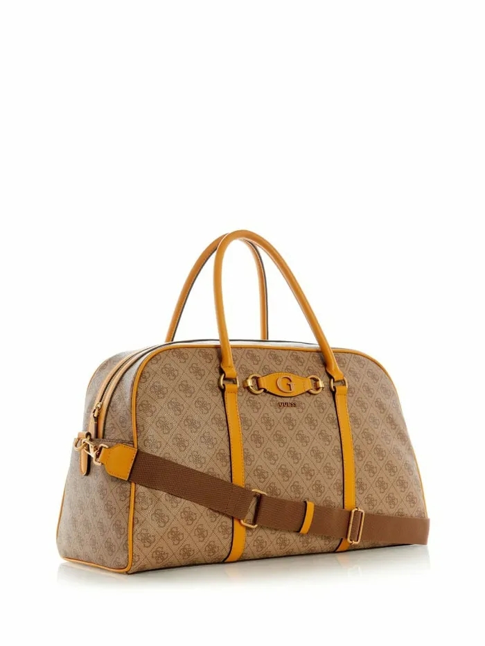 Luggage and Travel Bags GUESS WomenMen Izzy Weekender Duffle Bag JauneLemon Yellow