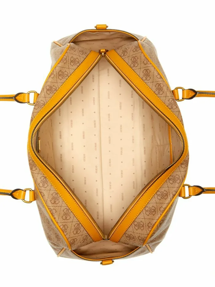 Luggage and Travel Bags GUESS WomenMen Izzy Weekender Duffle Bag JauneLemon Yellow