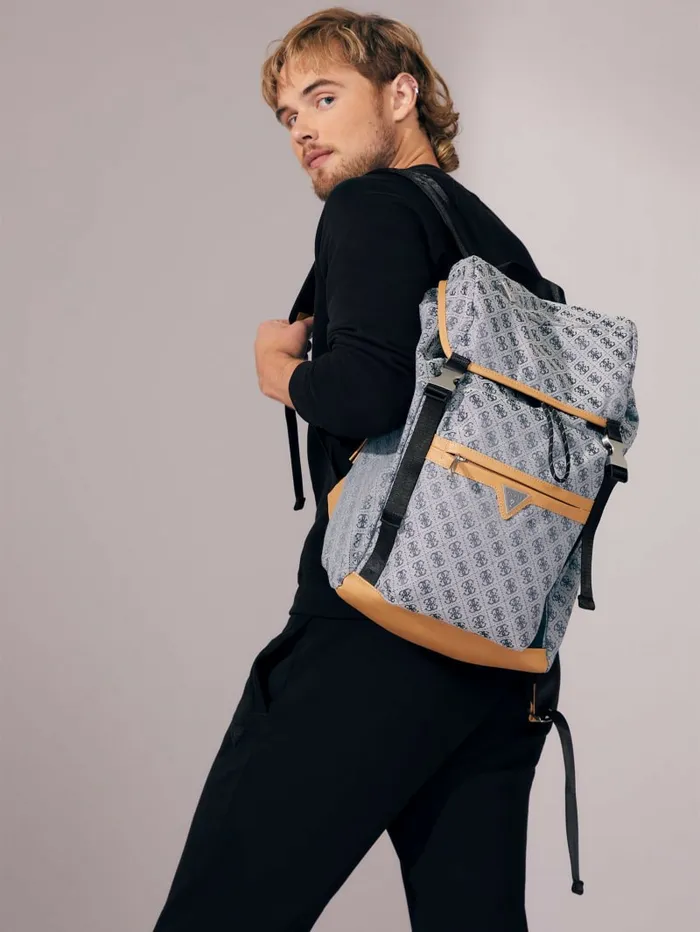 Luggage and Travel Bags GUESS WomenMen Vezzola Jacquard Backpack Blue Luggage and Travel Bags GUESS WomenMen Vezzola Jacquard Backpack Blue