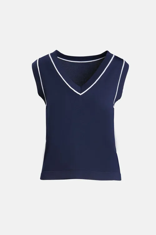 Luisa Spagnoli Cardano Cardano BlueWhite Women Tops and TShirts Luisa Spagnoli Cardano Cardano BlueWhite Women Tops and TShirts