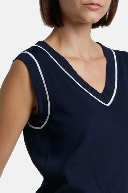 Luisa Spagnoli Cardano Cardano BlueWhite Women Tops and TShirts Luisa Spagnoli Cardano Cardano BlueWhite Women Tops and TShirts