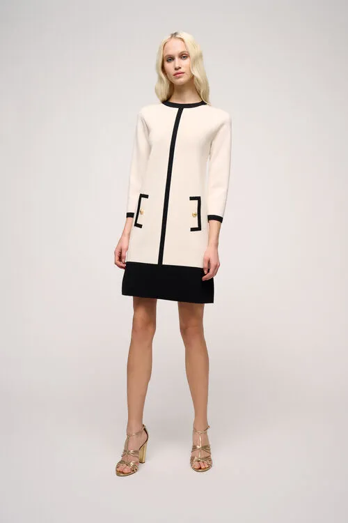 Luisa Spagnoli Madapola Madapola BlueCream Women Dresses and Jumpsuits Luisa Spagnoli Madapola Madapola BlueCream Women Dresses and Jumpsuits