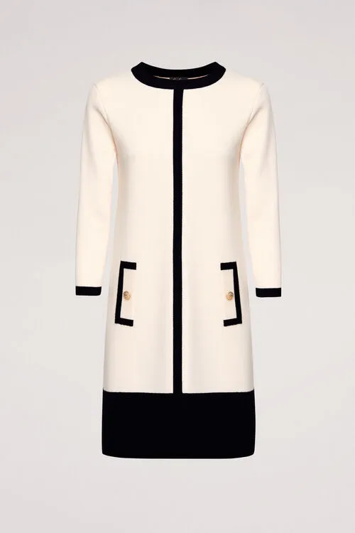 Luisa Spagnoli Madapola Madapola BlueCream Women Dresses and Jumpsuits Luisa Spagnoli Madapola Madapola BlueCream Women Dresses and Jumpsuits