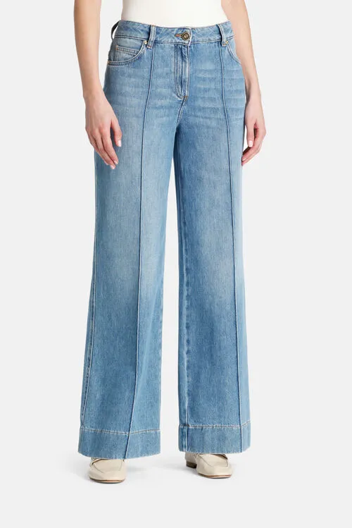 Luisa Spagnoli Pants Women Abati Abati Avio Blue