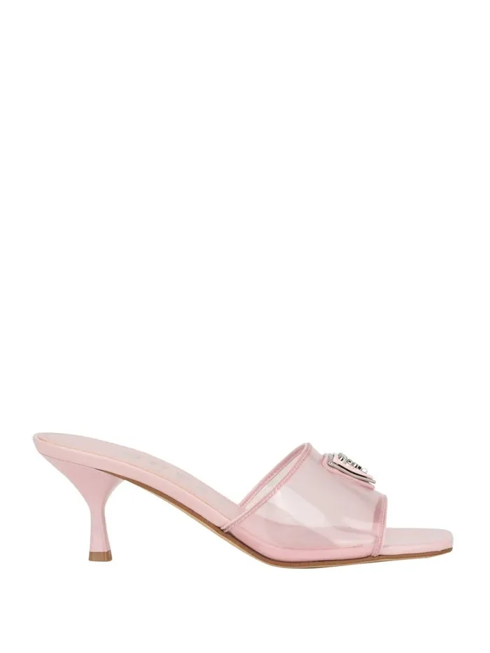 Lusie Triangle Clear Kitten Mules Light Pink 680 Sandals GUESS Women Lusie Triangle Clear Kitten Mules Light Pink 680 Sandals GUESS Women