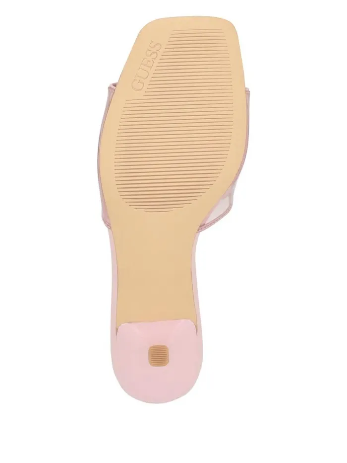 Lusie Triangle Clear Kitten Mules Light Pink 680 Sandals GUESS Women Lusie Triangle Clear Kitten Mules Light Pink 680 Sandals GUESS Women