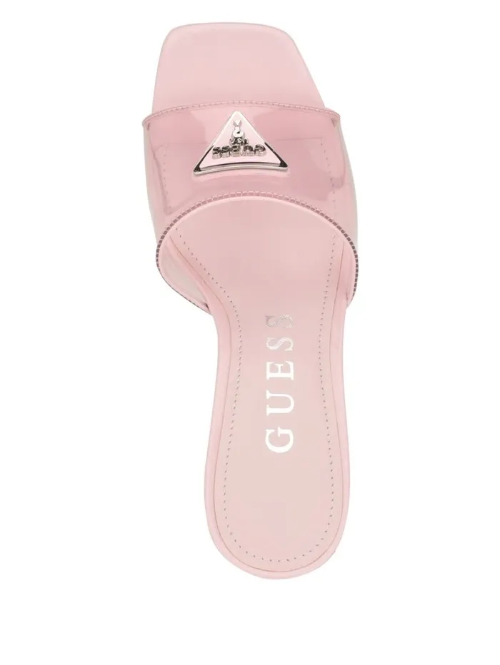 Lusie Triangle Clear Kitten Mules Light Pink 680 Sandals GUESS Women Lusie Triangle Clear Kitten Mules Light Pink 680 Sandals GUESS Women