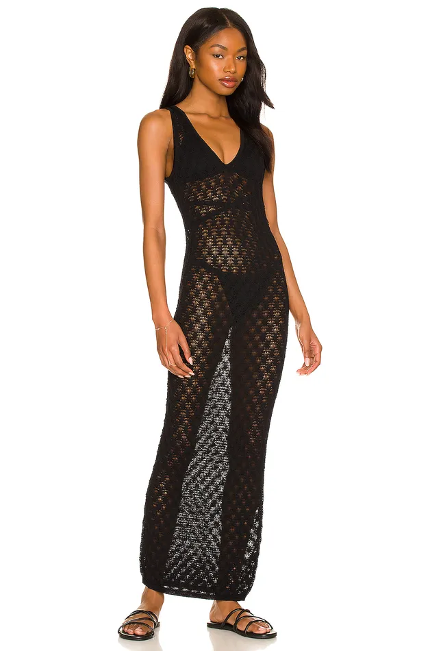 Manu Dress Black Women Lovers and Friends Swimsuits and CoverUps
