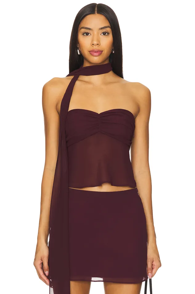 Mariah Top Wine Red Women Lovers and Friends Tops