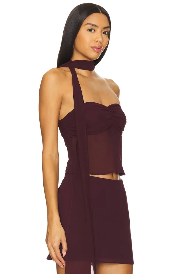 Mariah Top Wine Red Women Lovers and Friends Tops Mariah Top Wine Red Women Lovers and Friends Tops