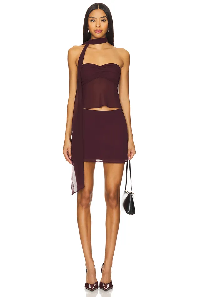 Mariah Top Wine Red Women Lovers and Friends Tops Mariah Top Wine Red Women Lovers and Friends Tops