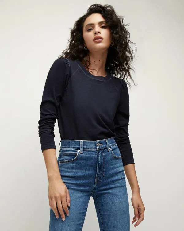 Mason Baseball Tee Navy Women Veronica Beard Tops