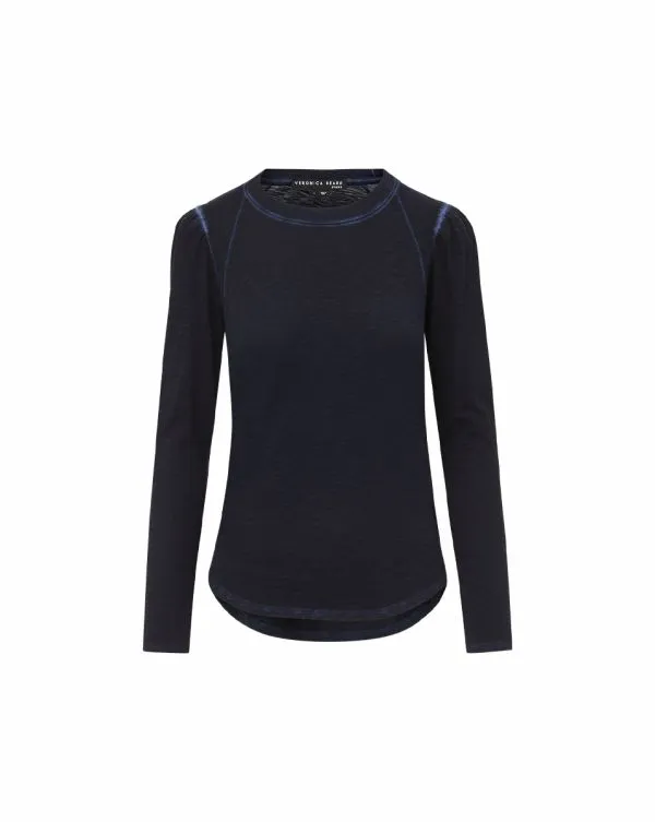 Mason Baseball Tee Navy Women Veronica Beard Tops Mason Baseball Tee Navy Women Veronica Beard Tops