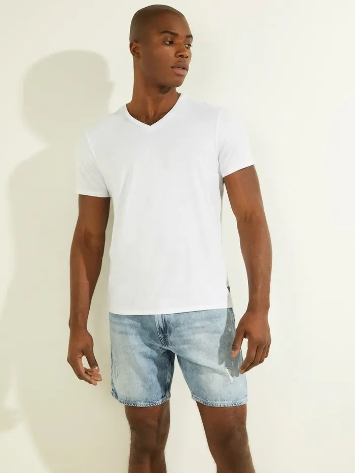 Mason VNeck Tee Pure White Men TShirts and Tanks GUESS