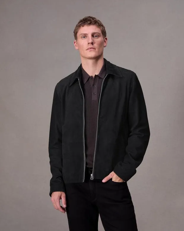 Melrose Suede Jacket Black Jackets and Coats rag and bone Men