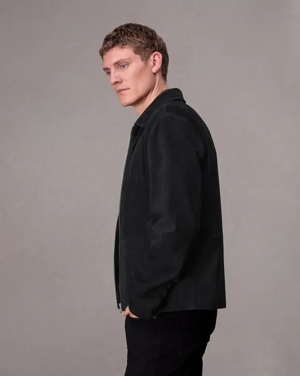 Melrose Suede Jacket Black Jackets and Coats rag and bone Men