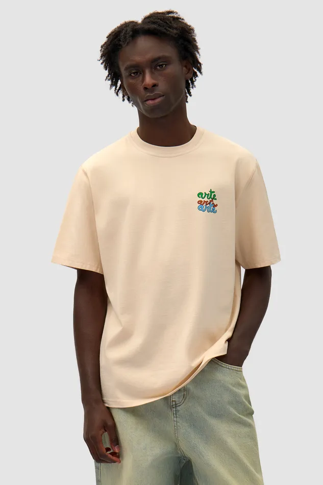 Men Arte Antwerp Tshirt logo multiple Crme Tshirts