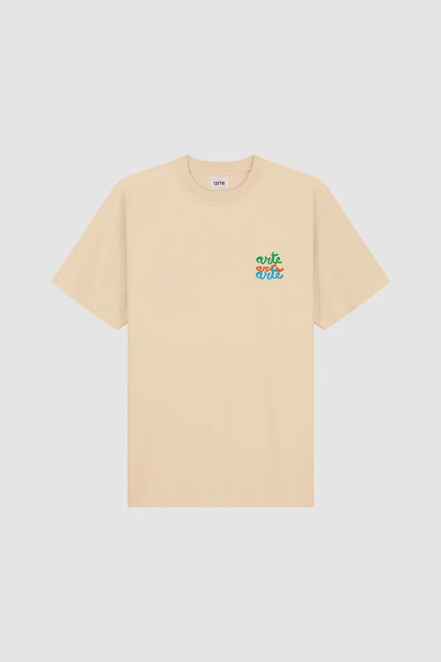 Men Arte Antwerp Tshirt logo multiple Crme Tshirts