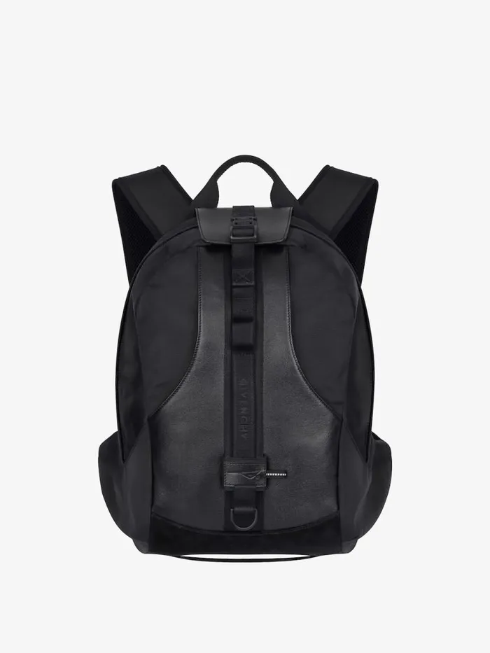 Men Backpacks Givenchy Medium GTrail Backpack In Nylon And Leather Black