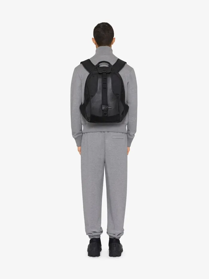 Men Backpacks Givenchy Medium GTrail Backpack In Nylon And Leather Black Men Backpacks Givenchy Medium GTrail Backpack In Nylon And Leather Black
