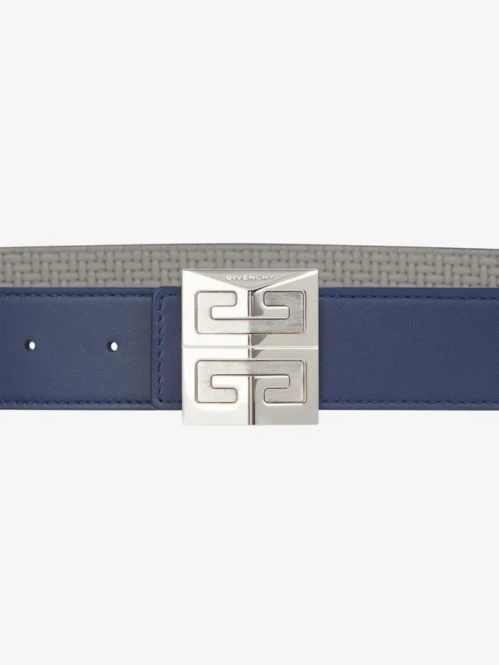 Men Belts Givenchy 4G Reversible Belt In Braidedeffect Leather Navygrey