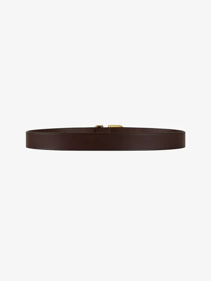 Men Belts Givenchy Voyou Belt In Leather Dark Brown Men Belts Givenchy Voyou Belt In Leather Dark Brown