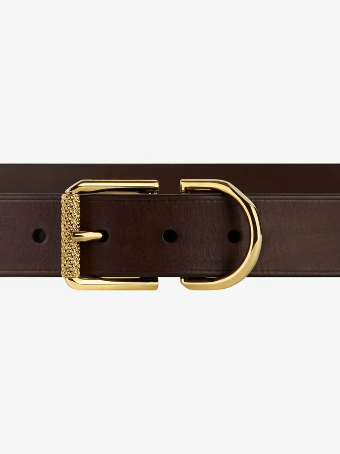 Men Belts Givenchy Voyou Belt In Leather Dark Brown Men Belts Givenchy Voyou Belt In Leather Dark Brown