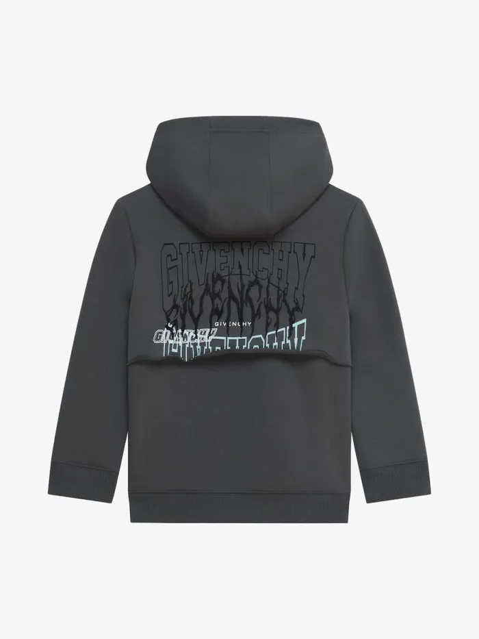 Men Boy 4 To 12 Years Givenchy GIVENCHY Hoodie In Fleece Grey Blue