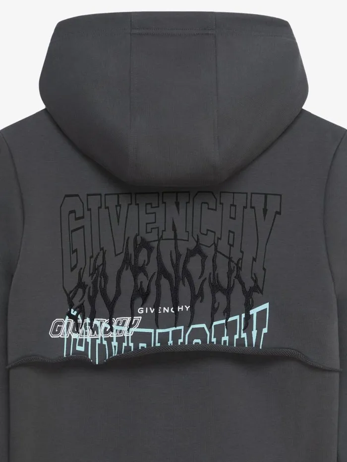 Men Boy 4 To 12 Years Givenchy GIVENCHY Hoodie In Fleece Grey Blue