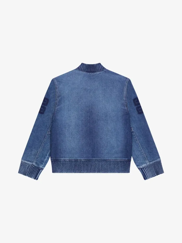 Men Boy 4 To 12 Years Givenchy GIVENCHY Varsity Jacket In Denim Denim Blue