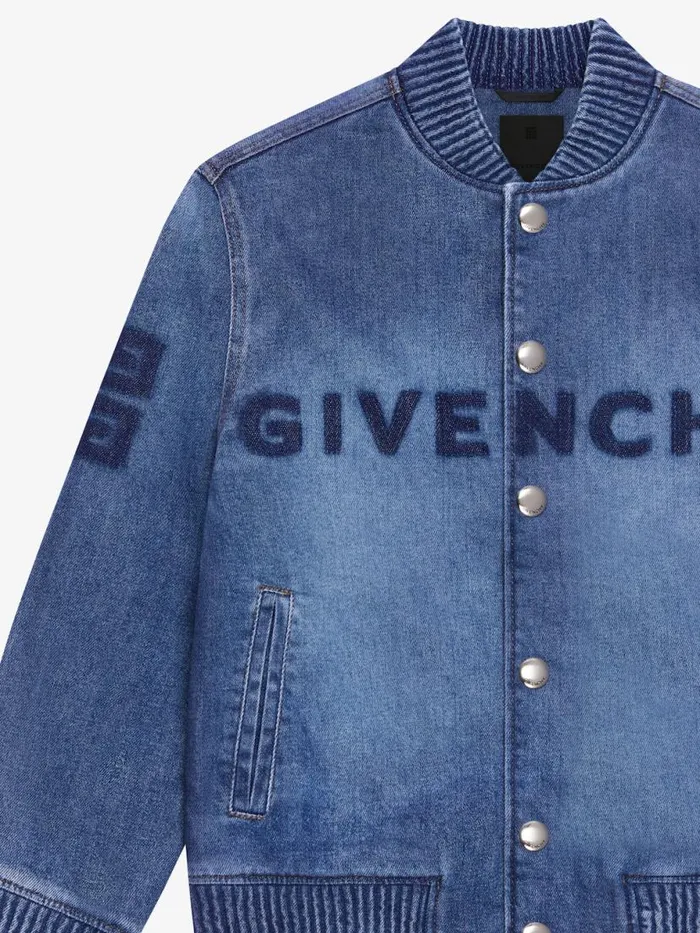 Men Boy 4 To 12 Years Givenchy GIVENCHY Varsity Jacket In Denim Denim Blue