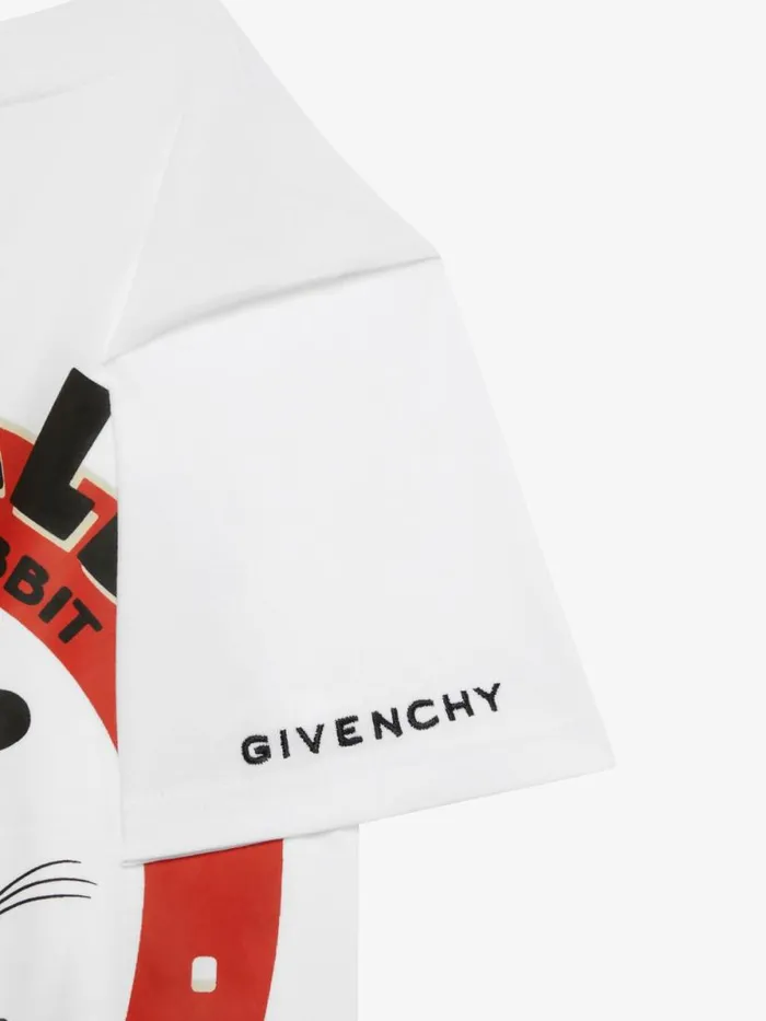 Men Boy 4 To 12 Years Givenchy Oswald Tshirt In Cotton White