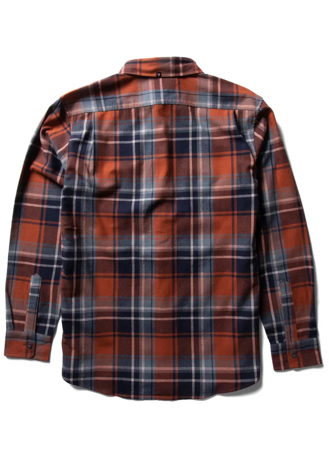 Men Central Coast Ls Flannel Terracotta Shirts and Flannels Vissla Men Central Coast Ls Flannel Terracotta Shirts and Flannels Vissla