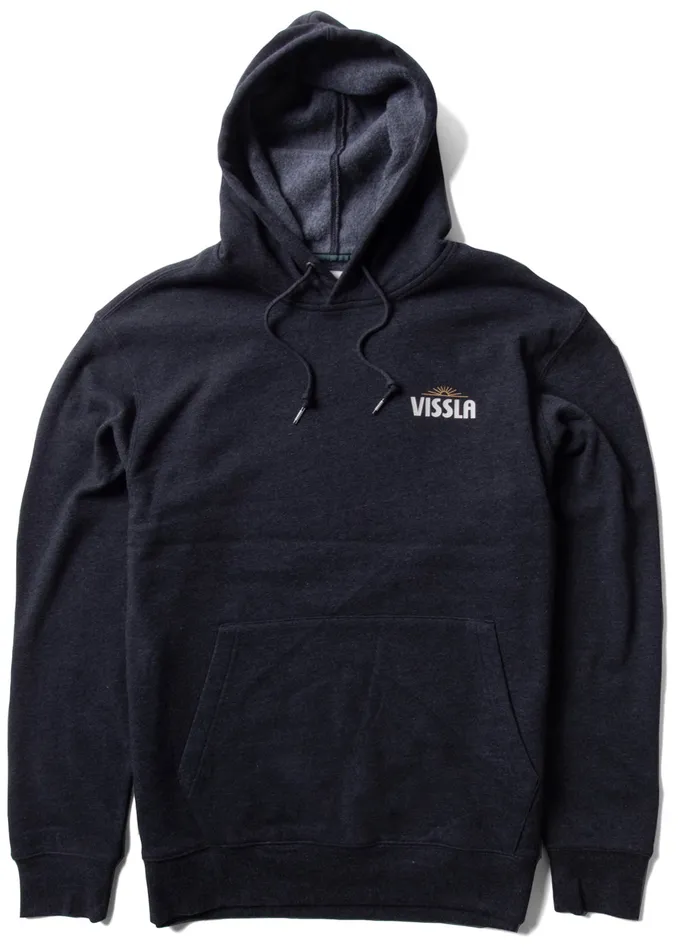 Men Coastal Eco Po Hoodie Black Heather Fleece and Hoodies Vissla Men Coastal Eco Po Hoodie Black Heather Fleece and Hoodies Vissla