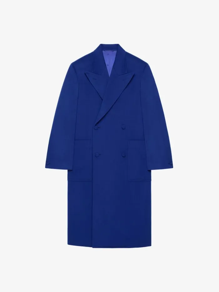 Men Coats and Jackets Givenchy Oversized Coat In Wool And Cashmere Royal Blue Men Coats and Jackets Givenchy Oversized Coat In Wool And Cashmere Royal Blue