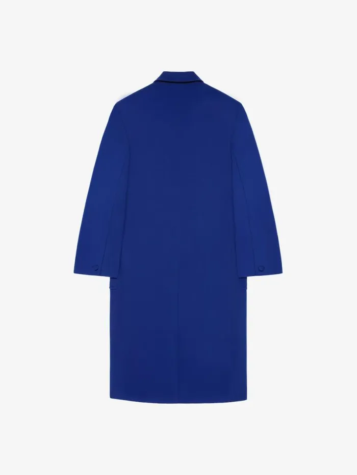 Men Coats and Jackets Givenchy Oversized Coat In Wool And Cashmere Royal Blue