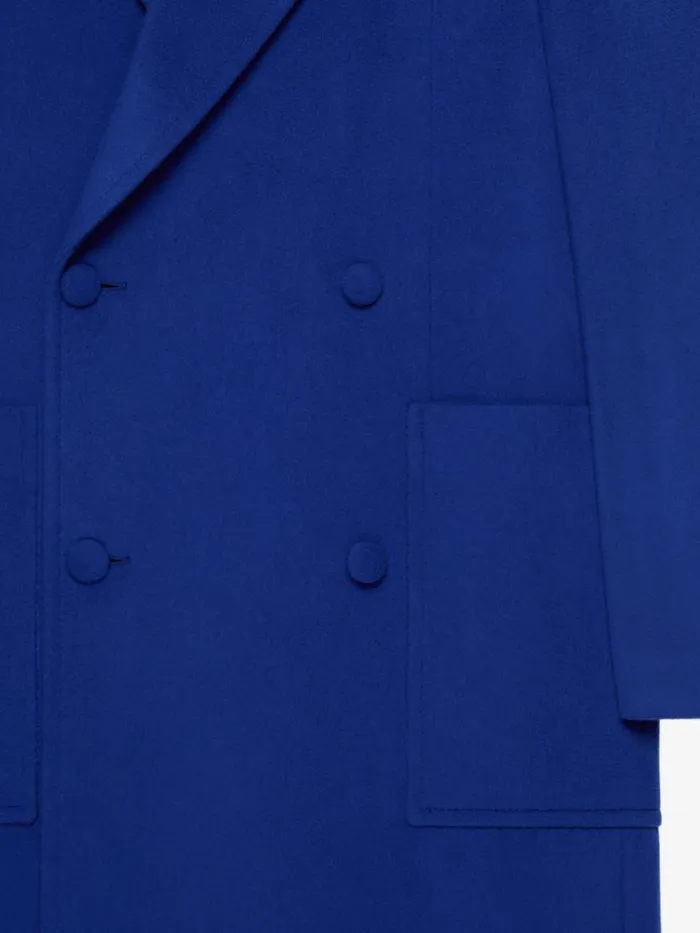 Men Coats and Jackets Givenchy Oversized Coat In Wool And Cashmere Royal Blue